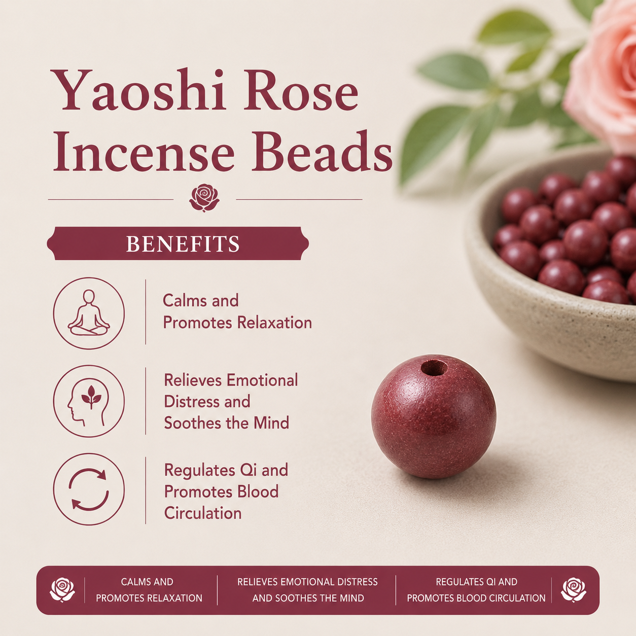 Healer’s Rose DIY He Xiang Zhu Bead | Floral Self-Care