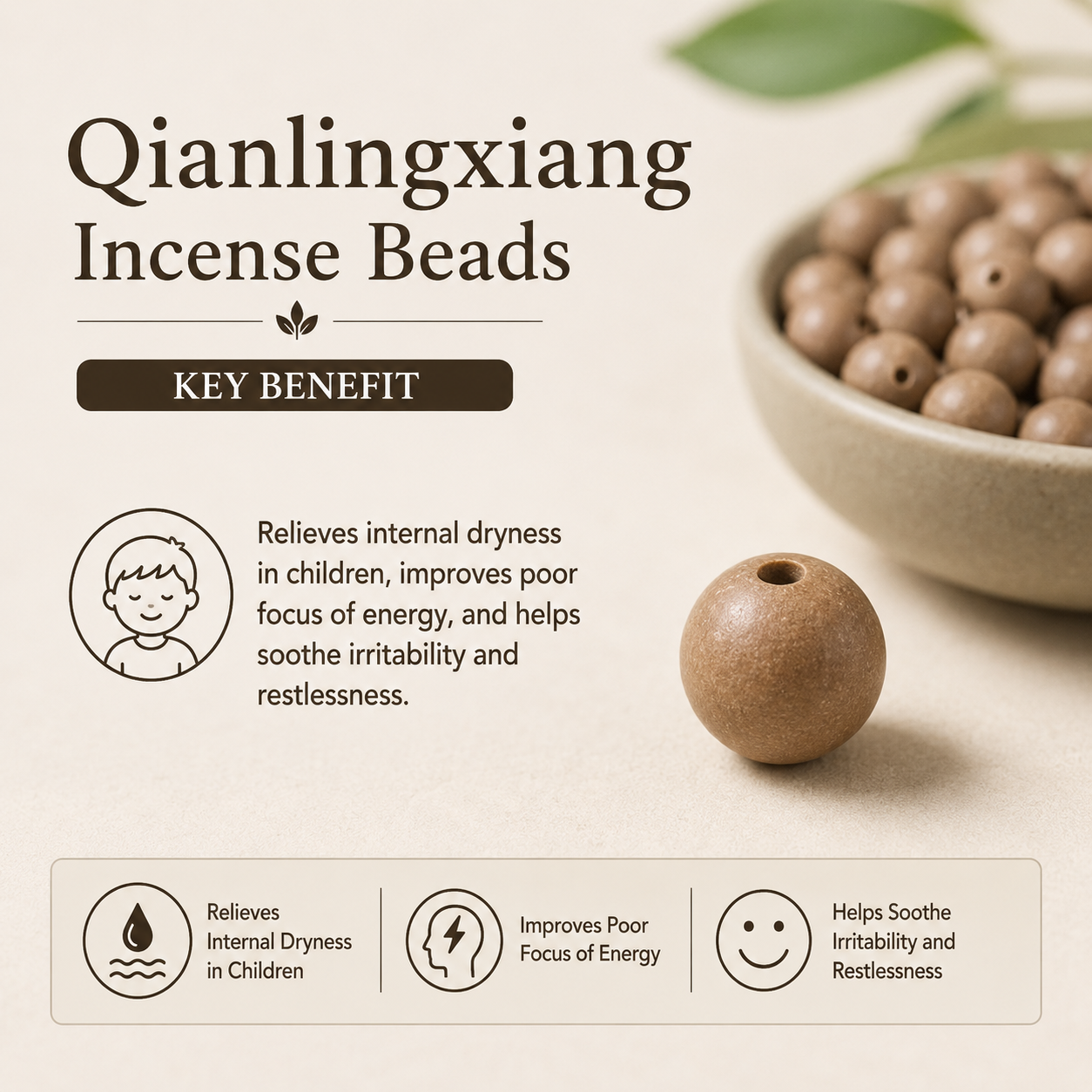 Qianling Spirit DIY He Xiang Zhu Bead | Mental Clarity
