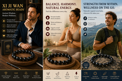 Xi Ji Wan He Xiang Zhu Bracelet | Handmade Chinese Herbal Aroma Beads for Warm Balance & Circulation Rituals