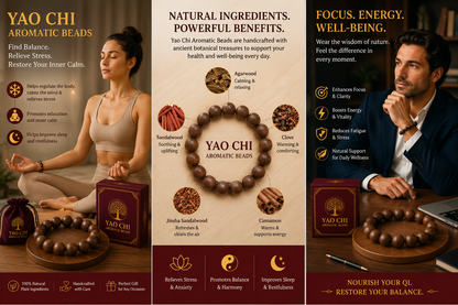 Yao Chi He Xiang Zhu Bracelet | Handmade Chinese Herbal Aroma Beads for Relaxation & Restful Sleep