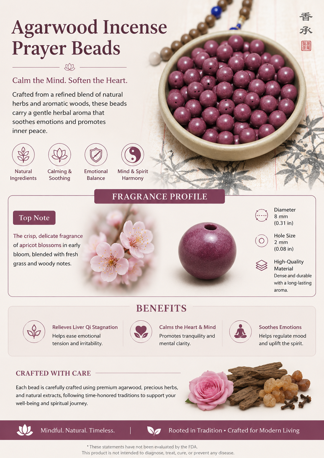 Apricot Blossom DIY He Xiang Zhu Bead | Mood Lift
