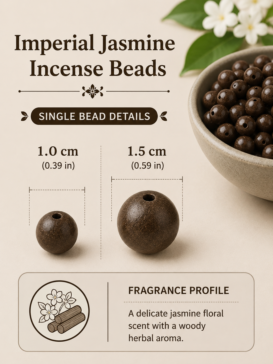 Imperial Jasmine DIY He Xiang Zhu Bead | Emotional Balance