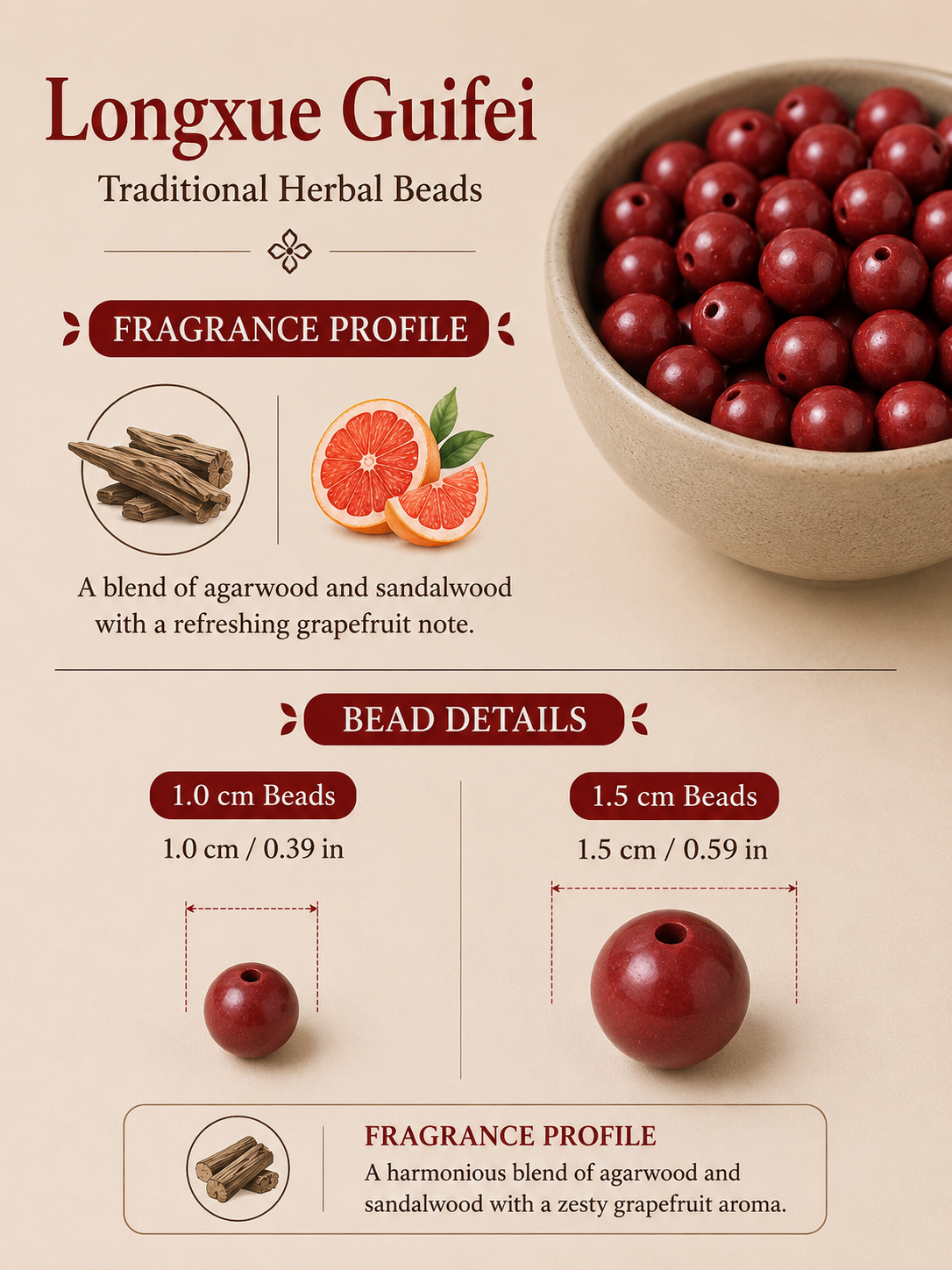 Dragon’s Blood DIY He Xiang Zhu Bead | Warm Vitality